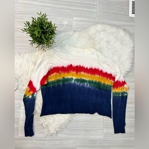 Daydreamer for Free People Tie Dye Crop Long Sleeve